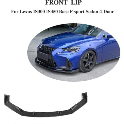 Carbon Fiber Front Bumper Lip Spoiler Chin Protector Apron for Lexus IS300 IS350 Base F sport Sedan 4-Door 17-18 Bumper Guard