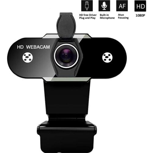 Full HD 1080P Webcam Computer PC Web Camera with Microphone for Live Broadcast Video Calling Conference Workcamara Web