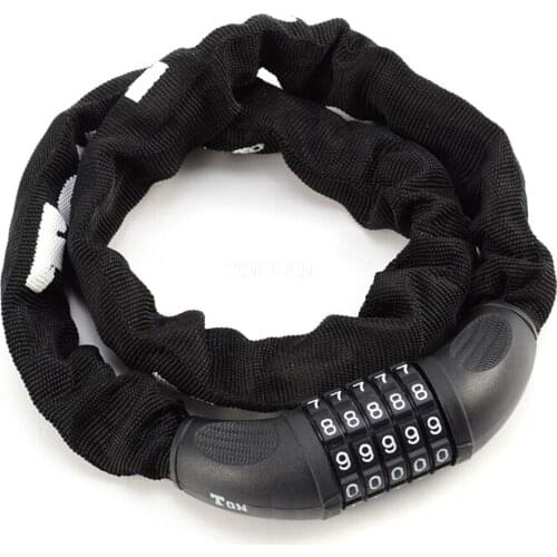 20Pcs/Lot Bicycle Lock 5 Password Bike Digital Chain Lock Security Outddor Anti-Theft Locks Motorcycle Cycling Bicycle