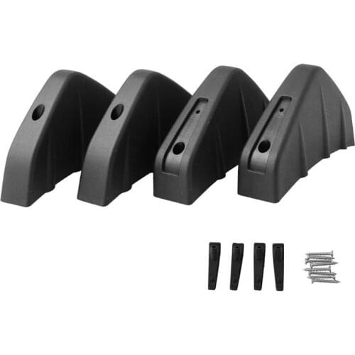 4Pcs/set Air Vortex Generator Diffuser Shark Fin Kit for Rear Bumper Spoiler Diffuser Protector Cover Carbon pattern and Black