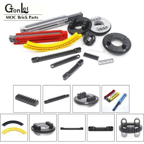 High-Tech Gears Rack Rack Combination/Rotating Platform Parts 99009 99010 50163 48452 18938 18939 MOC Building Block Bricks Toys