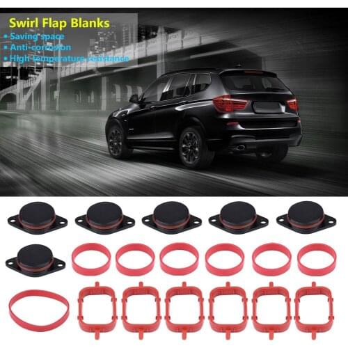 Wirl Flap Blanks Plate & Intake Inlet Manifold Gasket Seal For BMW M57 E39 E60 E46 E38 E53 E83 E65 E61 E65 E70 E71 E92 X3 X5 X6