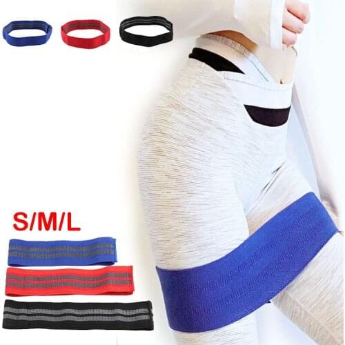1PC Anti Slip Fabric Hip Resistance Bands Booty Exercise Elastic Bands For Yoga Stretching Training Fitness Workout WB 034