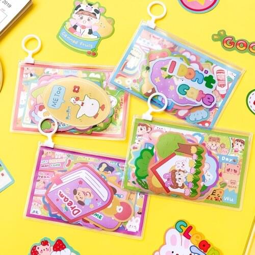 15 Pcs/lot Cute Bear Cartoon Stickers with Pencil Pouch for Diary Calendar Albums Decoration Scrapbook Planner Journal DIY