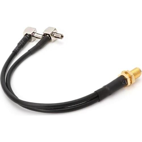 2021 New Y Type SMA Female To 2 x TS9 Male Plug Splitter Combined Pigtail Cable RG174 15cm