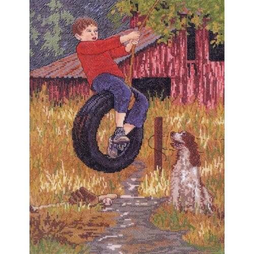 2021 Drop Shipping Embroidery Carefree Days Cross Stitch Patterns Easy with 100% Cotton Flosses & Free Shipping for Wall Decor