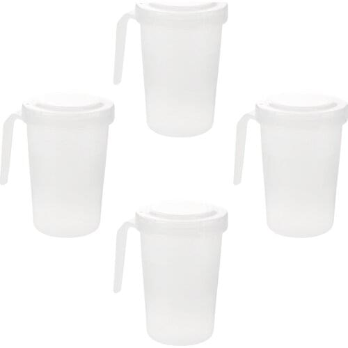 4 Pcs Practical Cups Water Container Glasses (Transparent)
