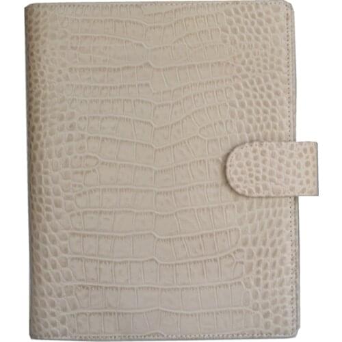 A5 Notebook 6Rings Agenda Organizer Cowhide Diary Journal Sketchbook Planner business simplici Office Leather case pocket