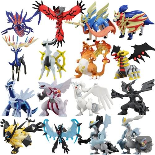 Bandai Genuine MC Model Pokemon EHP Series Toys Rayquaza Mewtwo Charizard Lucario Solgaleo Elf Action Figure Model Toy