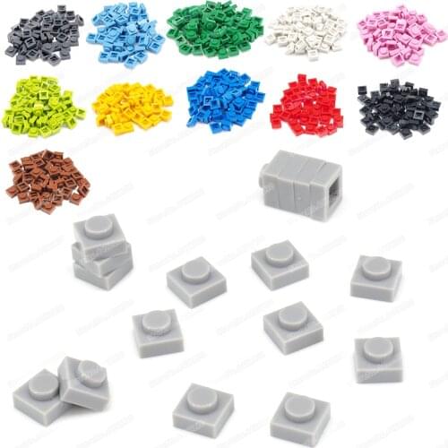 Plate Building Block 1x1 Creator Accessories Moc Military WW2 Technology City Weapons Hero Figures Assemble Model Child Gift Toy