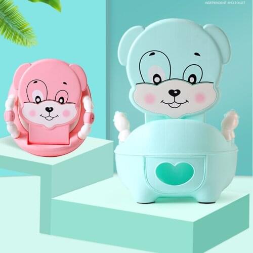 Baby Potty Toilet Training Seat Travel Child Potty Trainer Cartoon Hippo Portable Kids Baby Potty Chair Plastic Childrens Pot