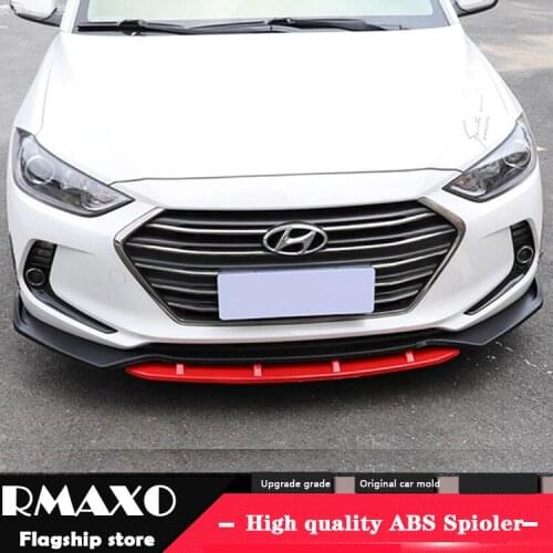 For Elantra Body kit spoiler 2016-2018 For Hyundai Elantra SC ABS Rear lip rear spoiler front Bumper Diffuser Bumpers Protector