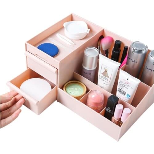 Household Desktop Decor Cosmetic Storage Box Bathroom Makeups Jewellery Srorage Drawer Office Computer Remote Storage Boxes