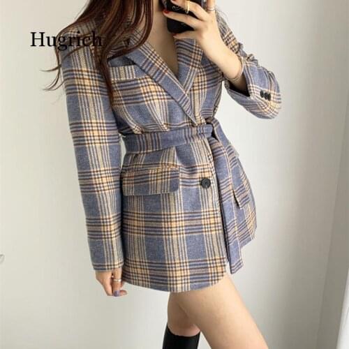 Женские пиджаки блейзеры Hugrich China At AliExpress