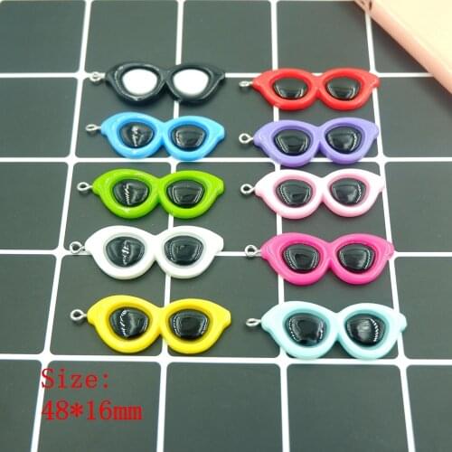 Kawaii glasses Charms Pendants forJewelry Making necklace earring key chain DIY decoration