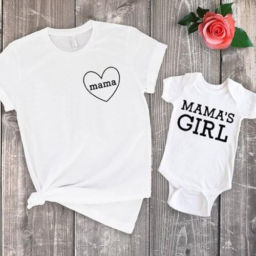 Mother and Daughter Clothes Matching Family Outfits Tshirts Tee Mom and Me Matching Big Sister Little Sister Tshirt