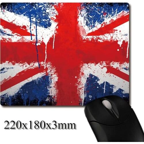 Oil color-like Union Jack of UK image printed Heavy weaving anti-slip rubber pad office mouse pad Coaster Party favor gifts