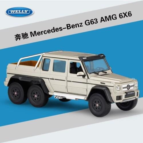 WELLY 1:24 Mercedes-Benz G63AMG 6X6 Car Sports Simulation Alloy Car Model Crafts Decoration Collection Toy Tools Gift