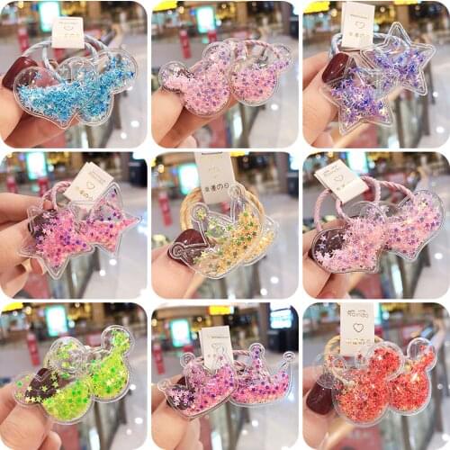 2019 New Cute Crown Star Heart Girls Rubber Bands Princess Hair Ornament Headwear Elastic Hair Bands Headbands Hair Accessories