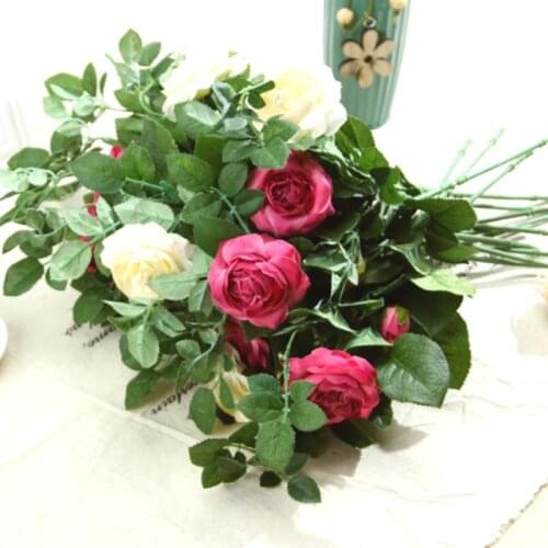 Rose wedding supplies Artificial flower silk flowers wedding decoration/bridal bouquets artificial flowers for decoration