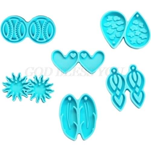 Earrings Epoxy Resin Mold Keychain Pendant Silicone Mould DIY Crafts Jewelry Casting Tools Drop Shipping