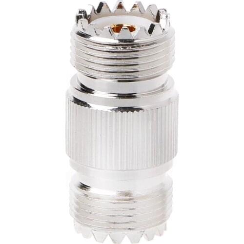 UHF PL-259 SO-239 Female To UHF Female Jack RF Straight Connector Adapter Nickel