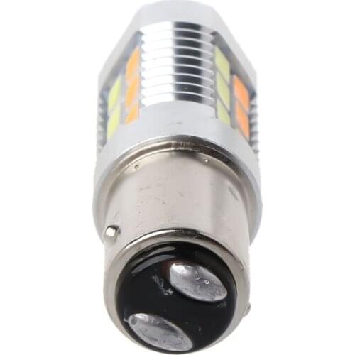 652F 1PC Dual Color Switchback 1157 50W 5630 Yellow White LED Turn Signal Light Bulbs