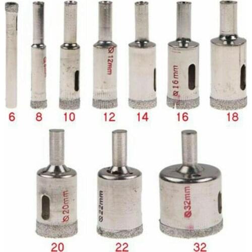 10 X Diamond Drilling Drill Saw Drill Bit Glass Drill Ceramic Tile Drill 6-32mm