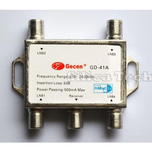 2pcs Gecen DISEQC 4x1 MULTI SATELITE DISH SWITCH LNB