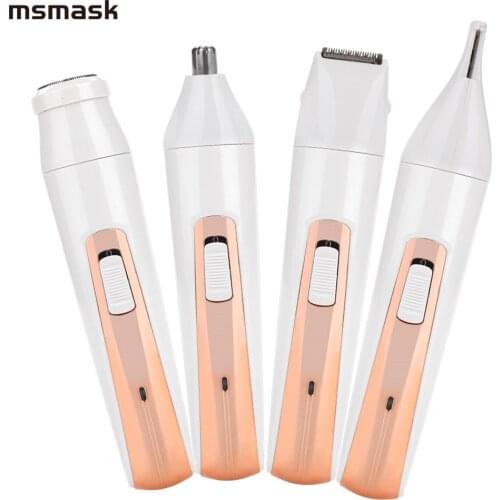 4 IN 1 Electric Hair trimmer Painless Razor Shave Eyebrow Hair Trimmer Epilator for Women Men Body Facial Hair Removal Machine