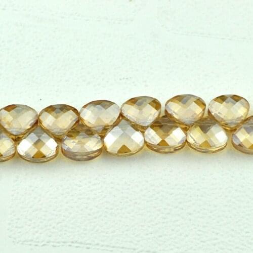 490pcs 9x10mm Champagne Gold Crystal Beads Crystal Faceted Beads for Chandeliers Jewelry Water Drop Beads DIY