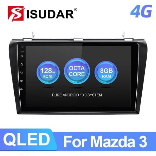 ISUDAR T72 QLED Android 10 Auto Radio For MAZDA 3 2004 2005 2006-2009 GPS Navigation Car Multimedia 8 Core RAM 6G DVR 4G no 2din