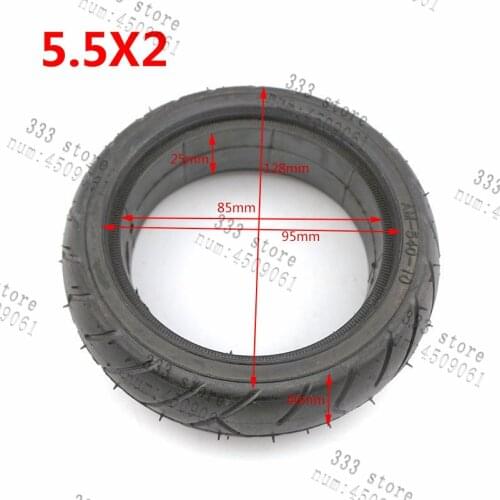 Free shipping 5.5x2 Solid Tire external diameter 128mm fits for Hoverboard Self Balancing Electric Scooter Spare Parts