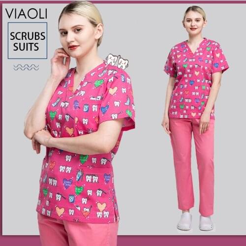 Hospital Scrubs Tops Trousers Options Nursing Uniform Dental Clinic Supplies Nurse Clothing Medical Surgical Doctor Nurse Tops