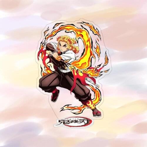 Demon Slayer Keychain Kamado Tanjirou Cosplay Prop Acrylic Ornaments Blade of Ghost Kamado Stand For Boys DIY Handmade Jewelry
