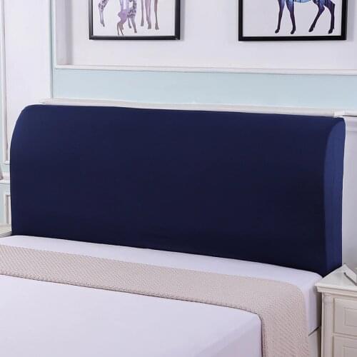 Bed Head Cover Bed Head Back Protection Dust Cover Solid Polyester Elastic Headboard Cover