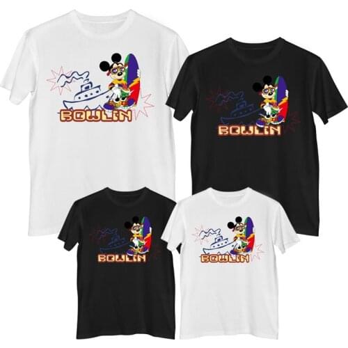 Disney Mickey Mouse T-shirt Summer Comfortable 100%cotton Fashion clothes for teens Mens clothing boy t-shirt shirt father son