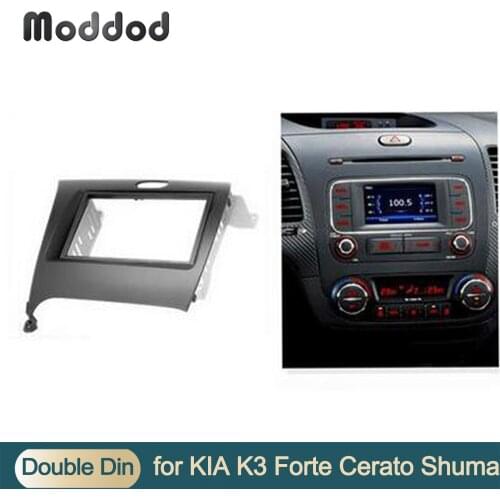 Double Din Car Radio Fascia for KIA Cerato Forte 2013 K3 Stereo Fascia Dashboard Dash CD DVD Trim Installation Kit Frame Bezel