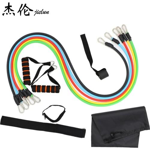 Fitness Rally 11 Piece Elastic Rope Adult Resistance Band Multifunction Muscle Exercise Training Equipment Rally Rope