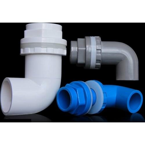 I.D 20-50mm L Type PVC Pipe Connectors Thicken Fish Tank Drain Pipe Joints Garden Irrigation Water Supply Tube Drainage Parts