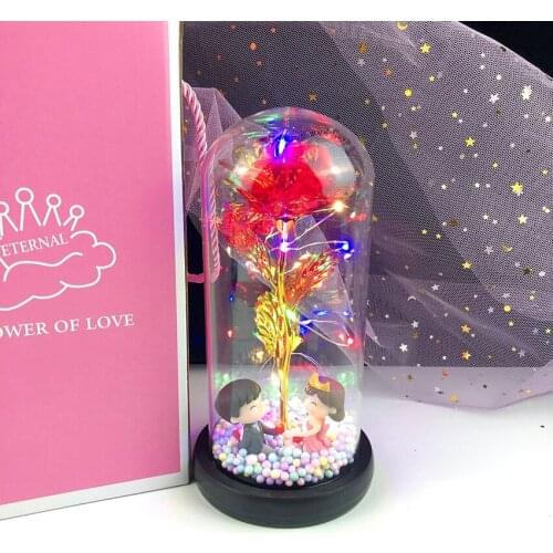 Beauty And The Beast Preserved Valentines Day Gift Exclusive Rose In Glass Dome With Lights Eternal Real Rose Mothers Day Gift