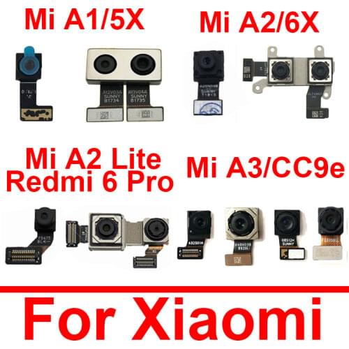 Small Front And Rear Camera For Xiaomi Mi A2 MiA2 6X Back Camera Main Camera Flex Ribbon Cable Phone Replacement Repair Parts