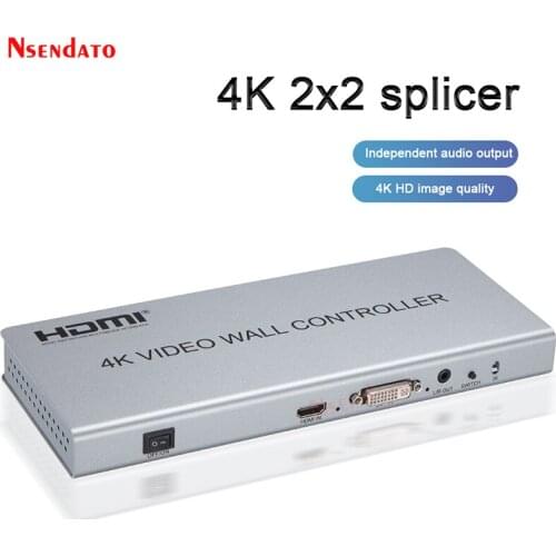 2x2 Video Wall Controller Processor 1x2 1x3 1x4 2x1 3x1 4x1 4K DVI HDMI video wall controller TV Video Stitching Wall Processor