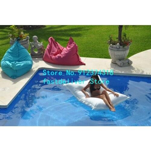 Oversized luxury comfortably accommodate two adults float beanbag, pool floating bean bag lounge cushion - outdoor enjoyment