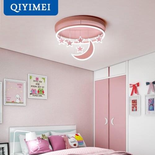 New Ceiling Lights Girl Children Room Bedroom Modern LED Lighting Surface Mount Remote Control Indoor Lamp Lampara Techo
