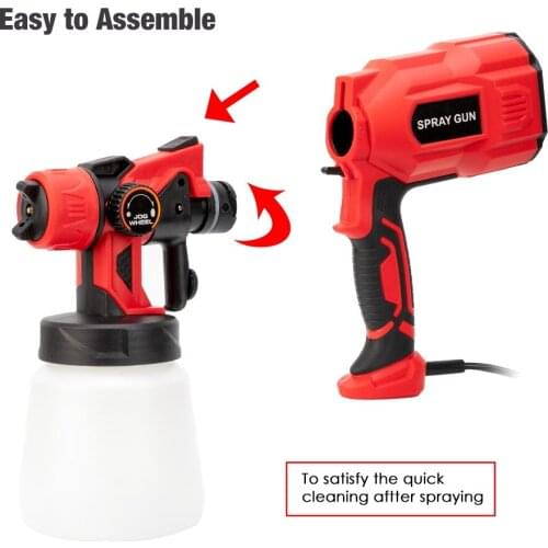 1.8MM Nozzle Spray Gun 550W 220V 800ML Car/Wall Painting High Power Spay Guns Home Electric Paint Sprayer Easy Cleaning