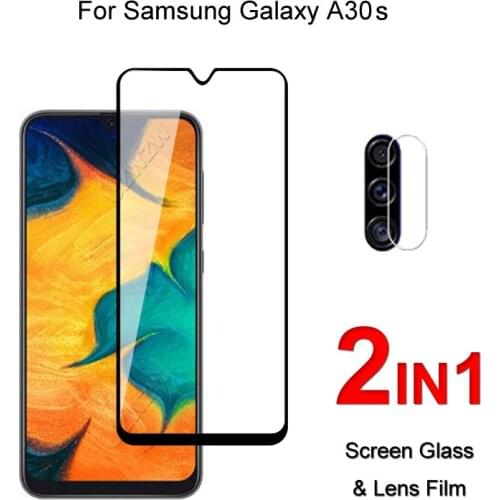 Full Cover Glass For Samsung Galaxy A30s Screen Protector Protective Tempered Glass Explosion Proof & Camera Lens Film