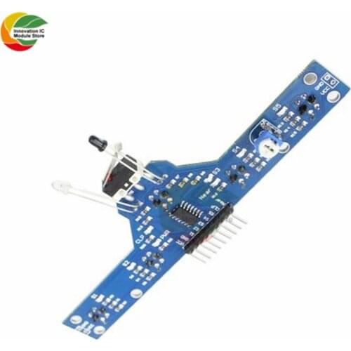 Ziqqucu 5 Channel IR Infrared Detector Tracking Line Obstacle Avoidance Sensor Module for Smart Car Robot