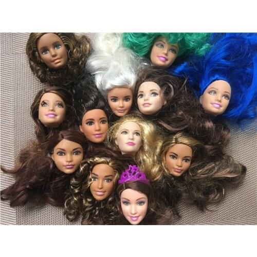 Rare Limited Collection Doll Head Princess Doll Toy Head Girl DIY Dressing Rooted Hair Toys Makeup Girl Christmas Birthday Gifts