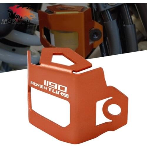 With 1190 ADVENTURE LOGO 6061 Aluminum Alloy Rear Brake Fluid Tank Reservoir Guard Cover Protect For 1190 Adventure 1190 ADV